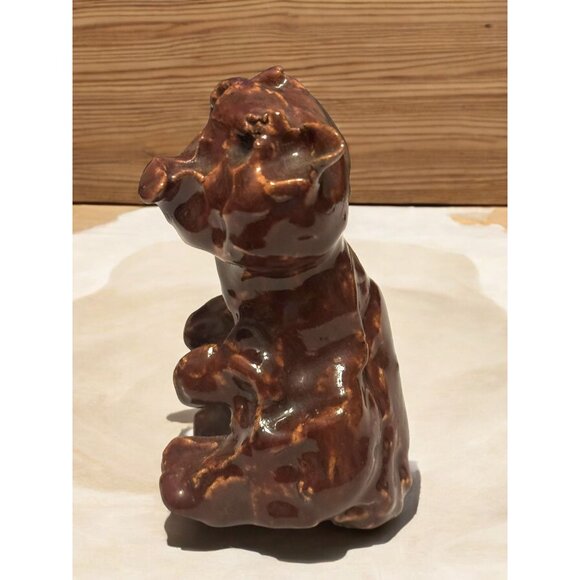 Handcrafted Ceramic Bear Figurine - Picture 3 of 5